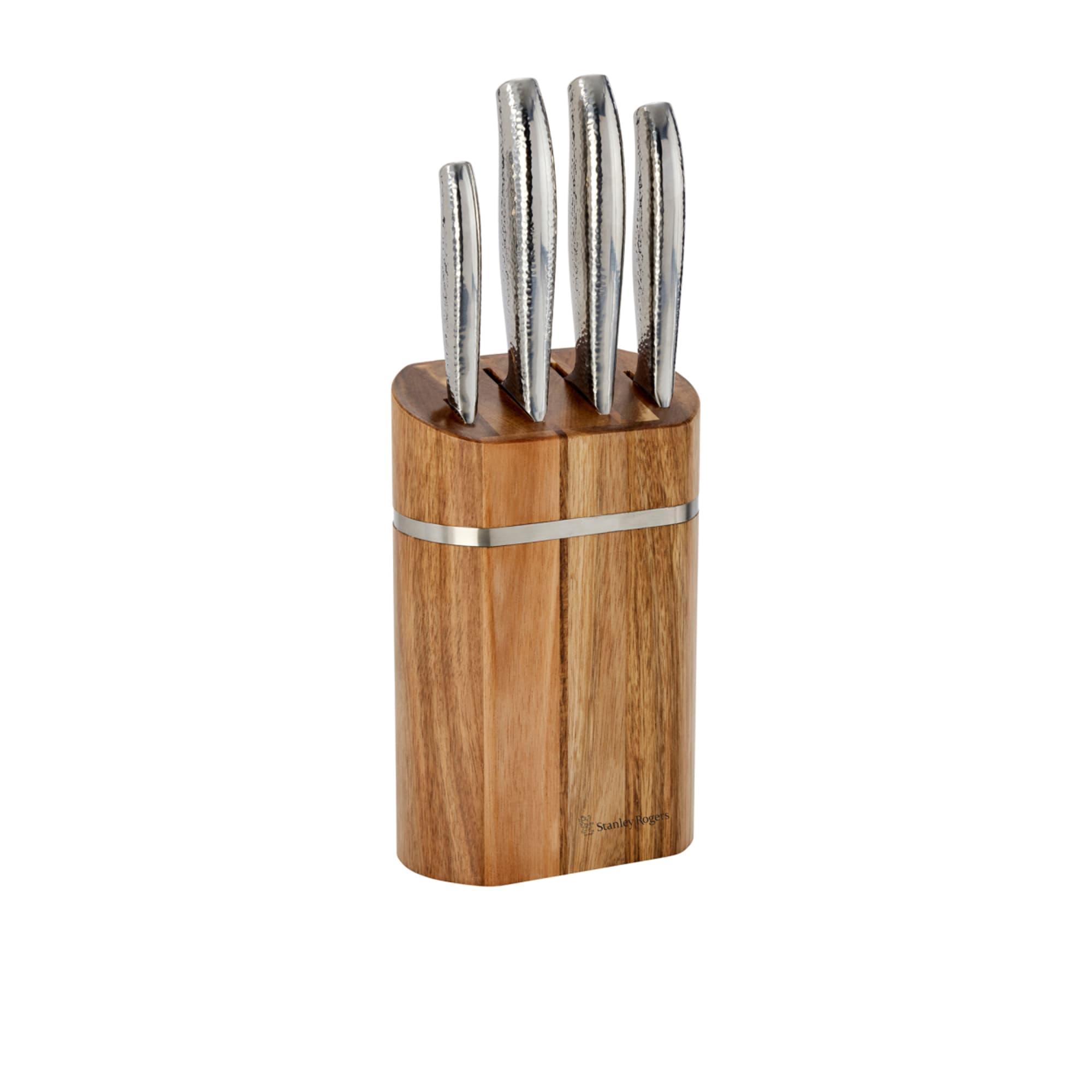 Stanley Rogers 5pc Oval Domed Knife Block Set Image 3