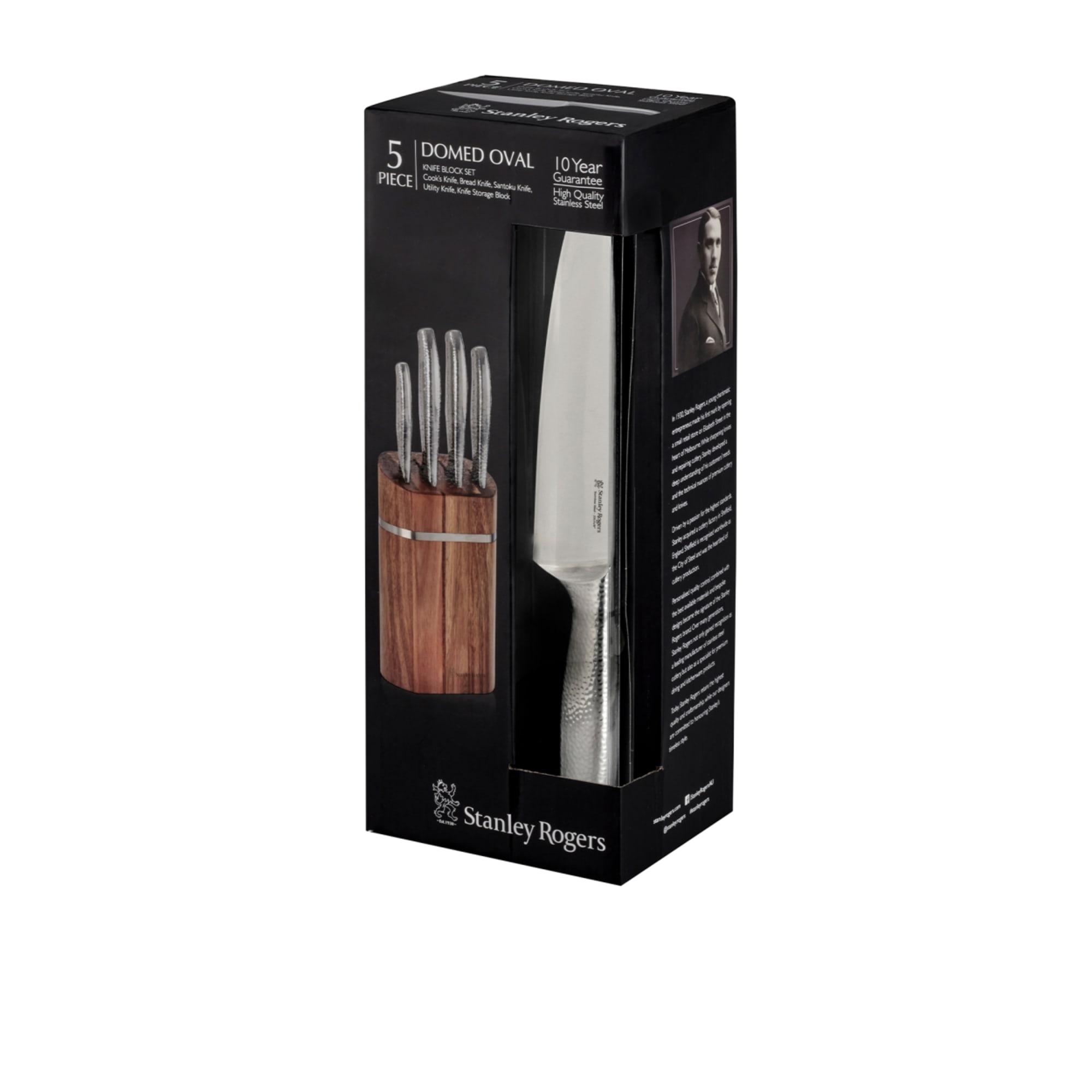 Stanley Rogers 5pc Oval Domed Knife Block Set Image 4