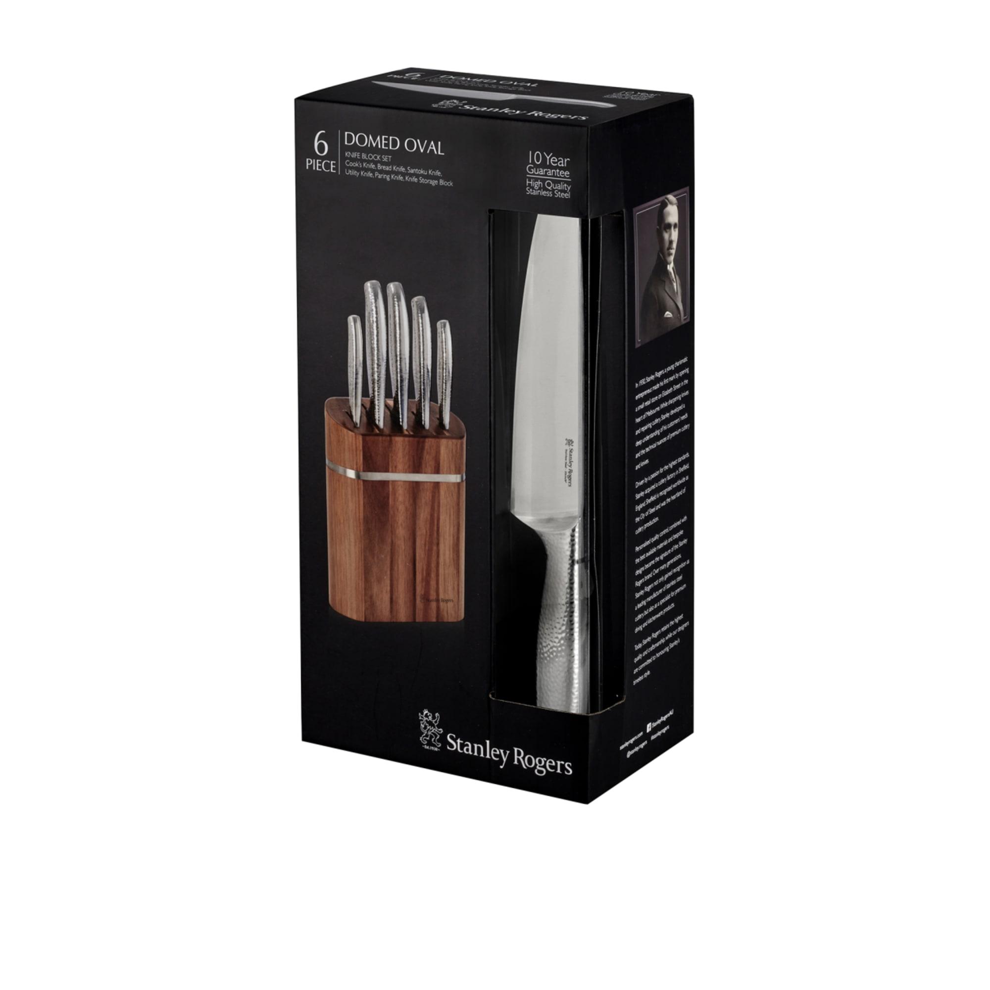 Stanley Rogers 6pc Oval Domed Knife Block Set Image 4