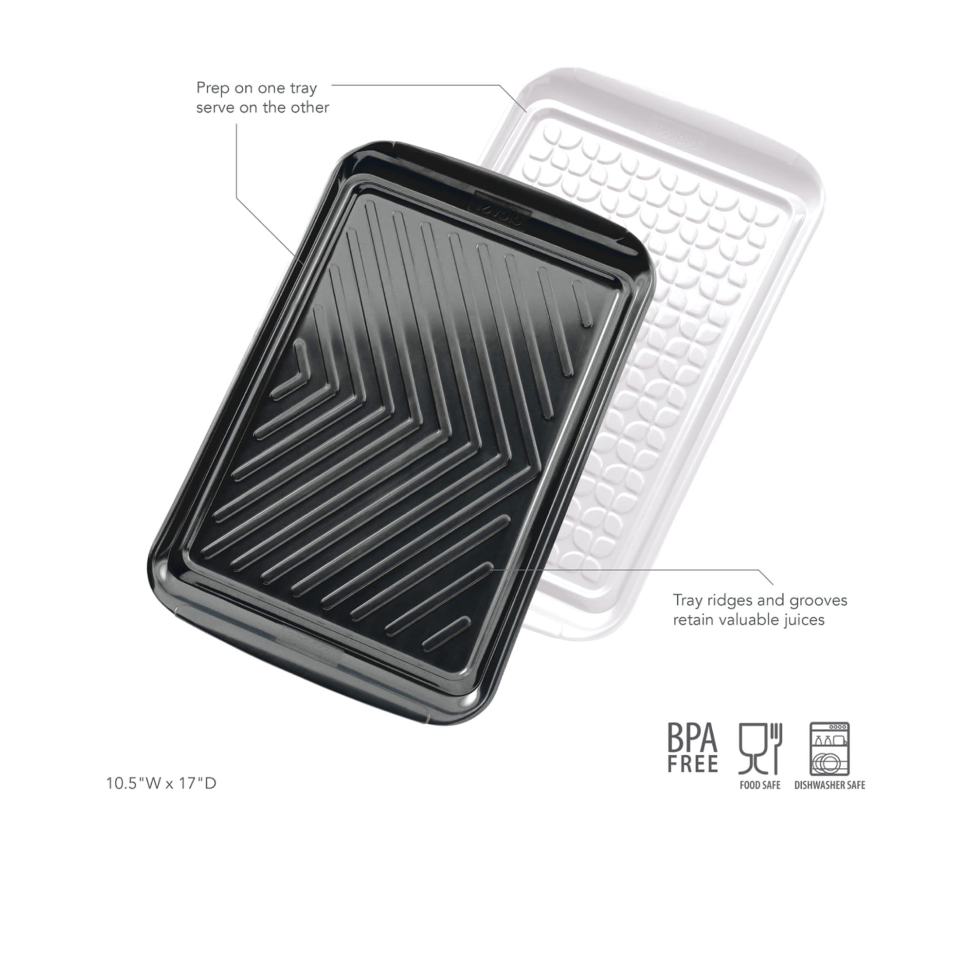 Tovolo Prep & Serve BBQ Trays Large Set of 2 Black/White Image 9