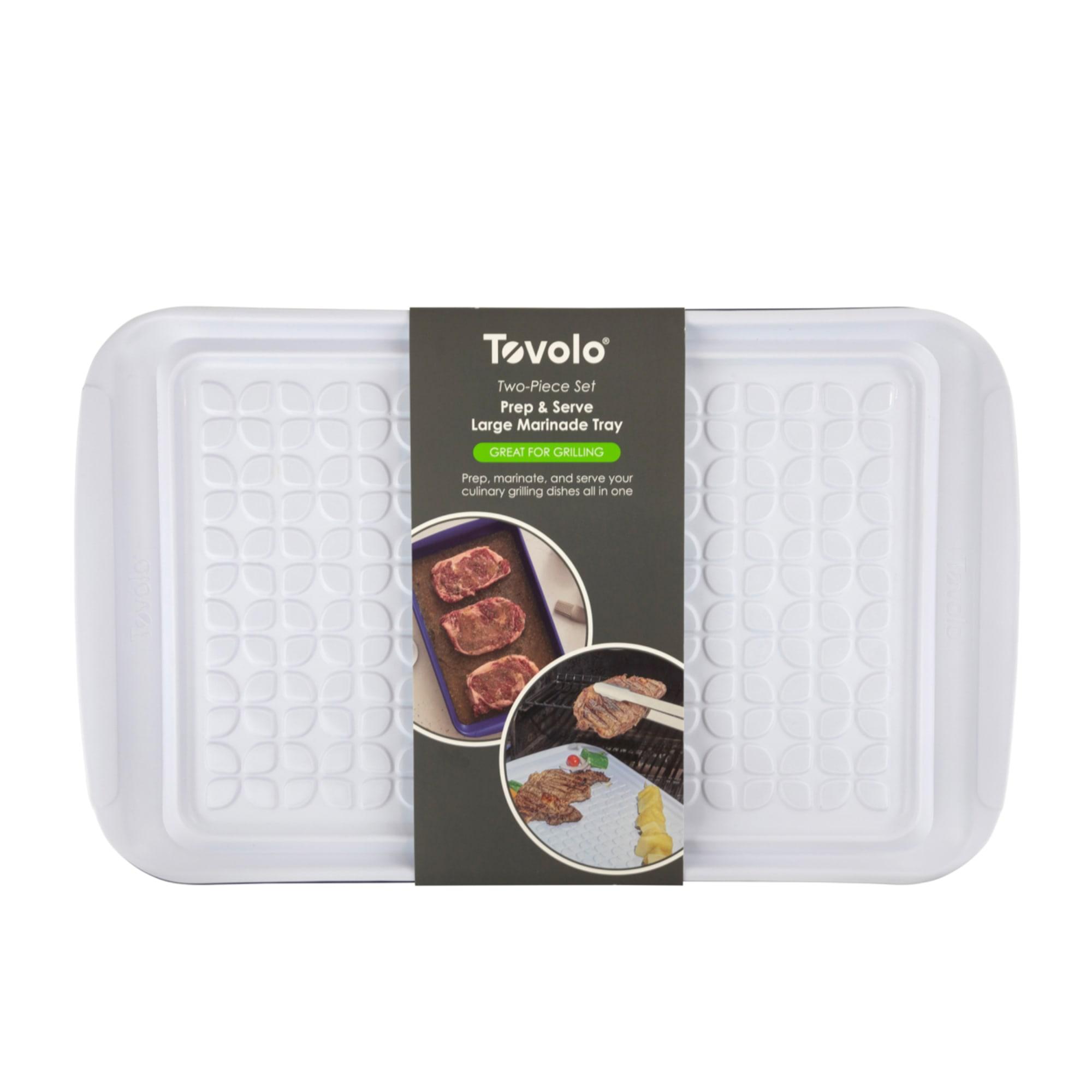 Tovolo Prep & Serve Marinade Trays Large Set of 2 Blue/White Image 9