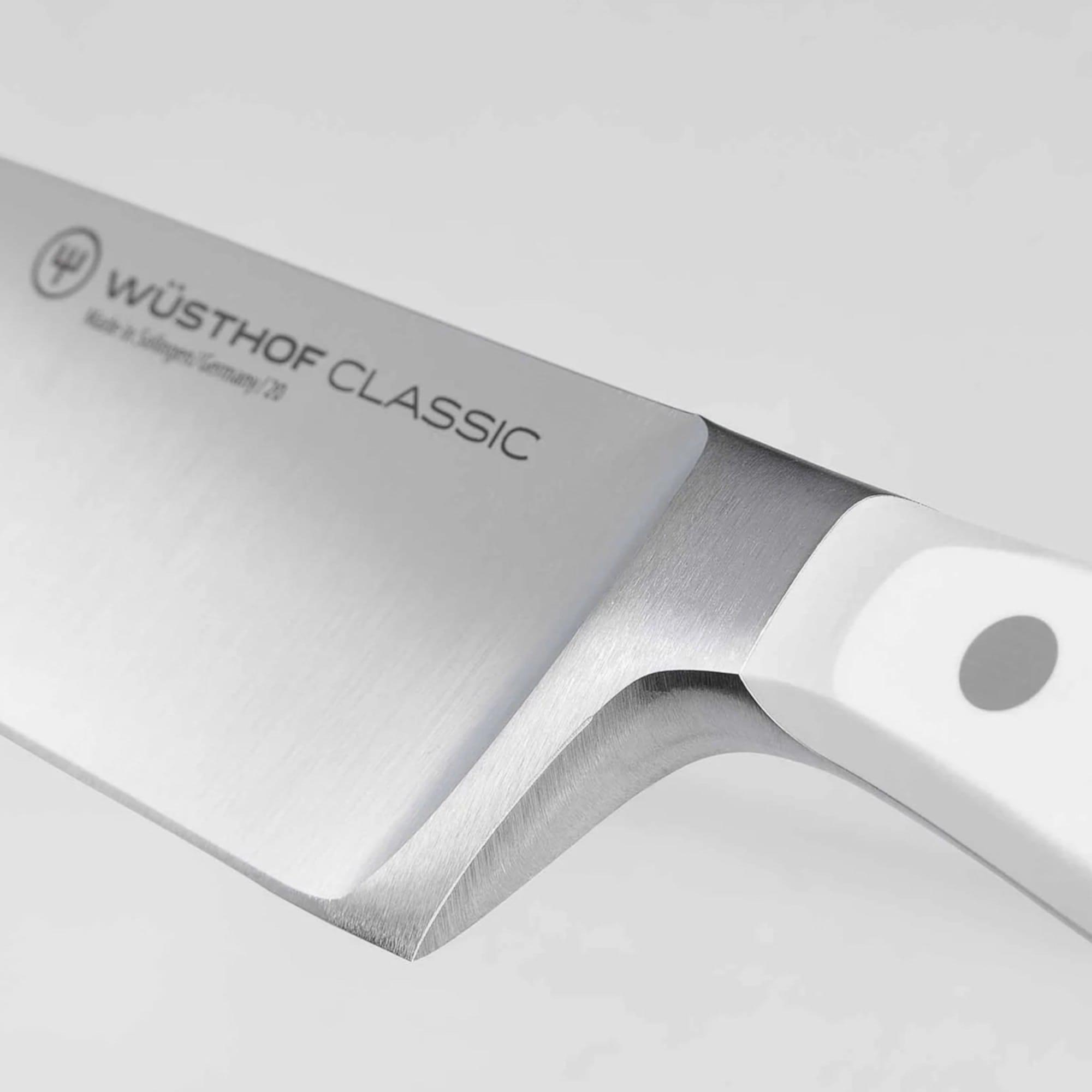 Wusthof Classic White 7pc Slim Knife Block Set with Bread Knife Image 5