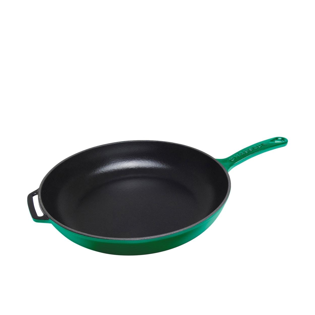 Chasseur Enamelled Cast Iron Frypan 28cm Emerald Green Image 6