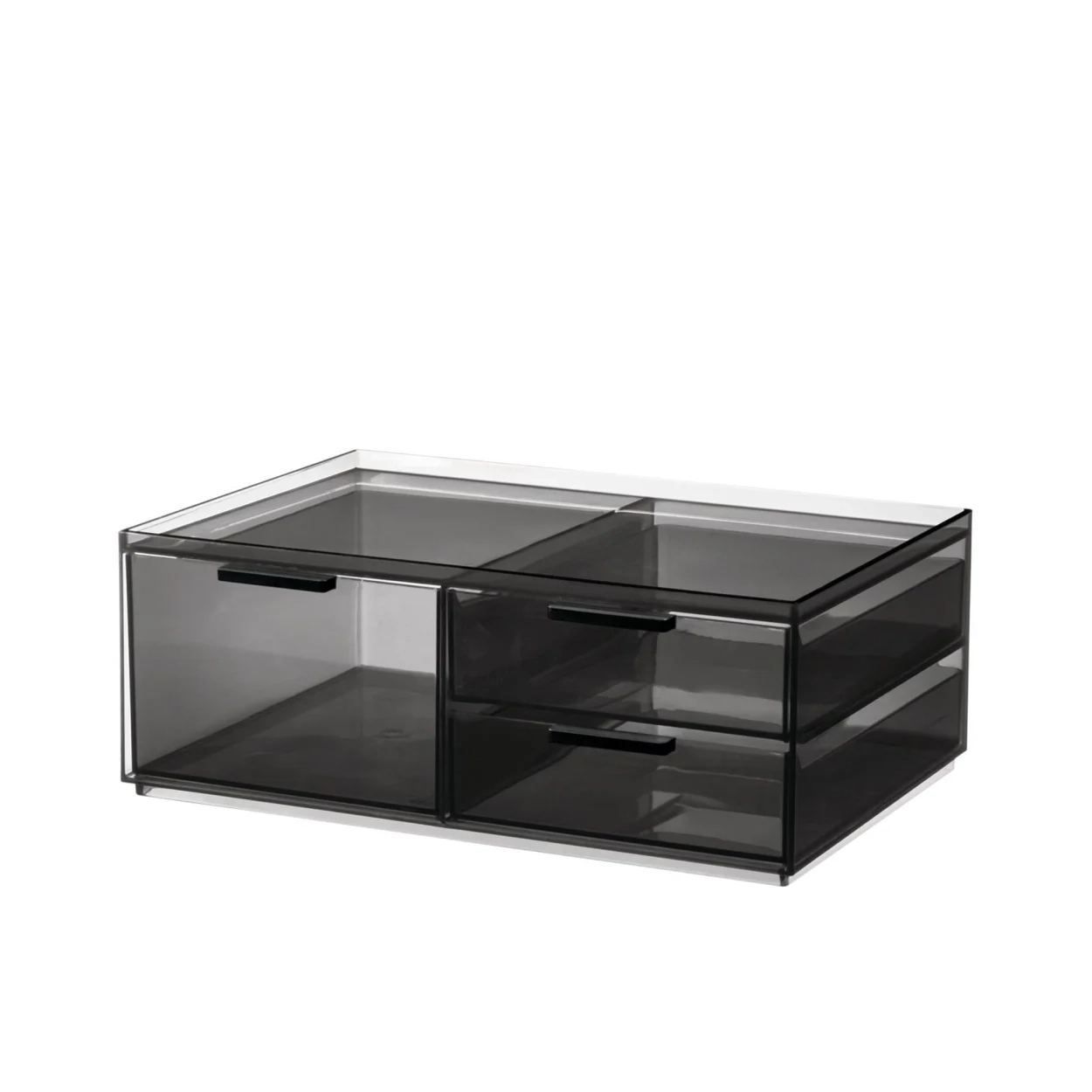 Sarah Tanno by iDesign 3 Drawer Wide Cosmetic Organiser Clear Image 1