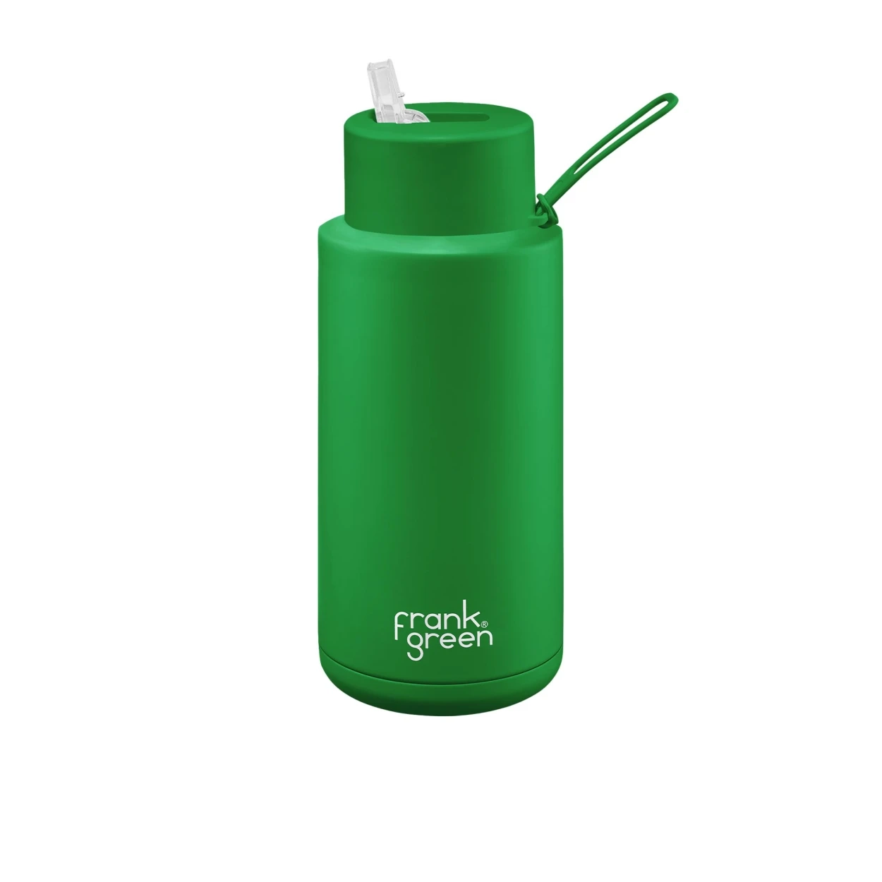 Frank Green Limited Edition Reusable Bottle with Straw 1L (34oz) Evergreen Image 1