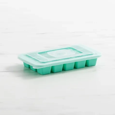 Kitchen Pro Kool 15 Cube Ice Tray  Silicone with Lid Aqua Image 1