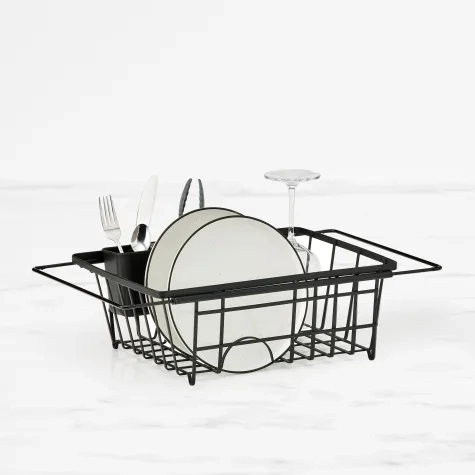 Kitchen Pro Tidy Expandable In Sink Dish Rack Black Image 1