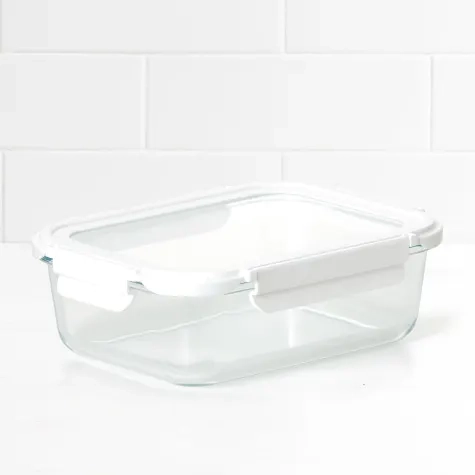 Kitchen Pro VersaLock Rectangular Glass Container 1.5L White Image 2