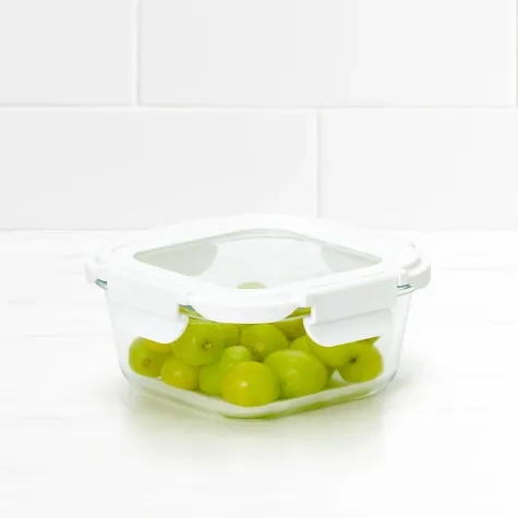 Kitchen Pro VersaLock Square Glass Container 520ml White Image 1