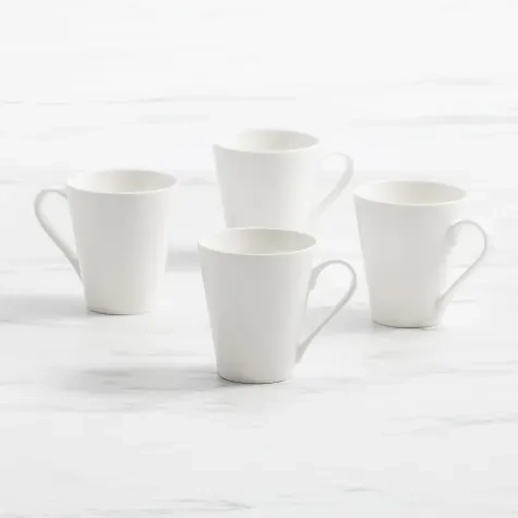 Salisbury & Co Classic Conical Mug 320ml Set of 4 White Image 1