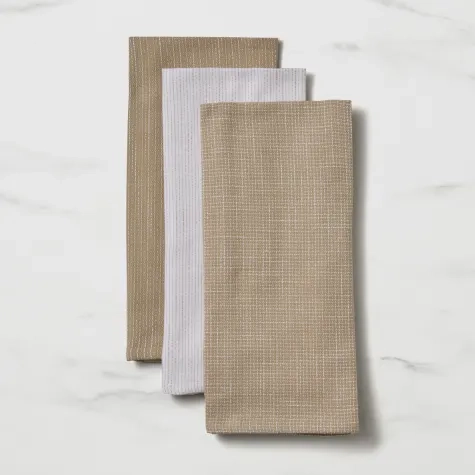 Salisbury & Co Devon Tea Towel Set of 3 White/Grey Image 1