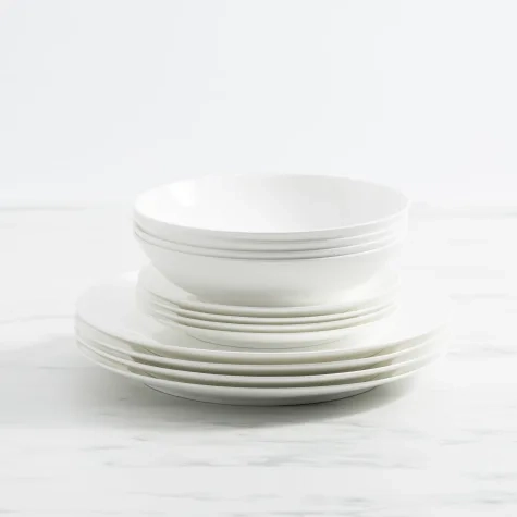 Salisbury & Co Elegance Coupe Dinner Set 12pc White Image 1