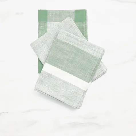 Salisbury & Co Hampton Tea Towel Set of 3 Green Image 1