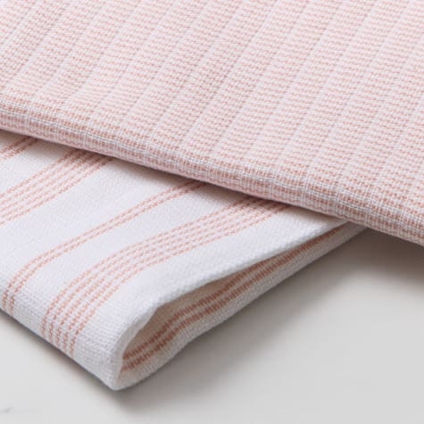 Salisbury & Co Marine Tea Towel Set of 2 Dusty Pink Image 2