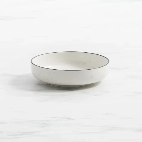 Salisbury & Co Mona Pasta Bowl 19cm White with Black Speckle Image 1