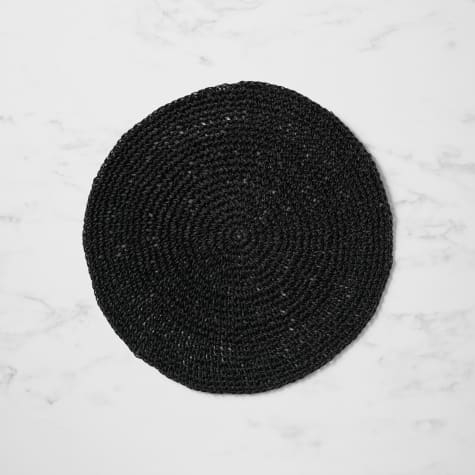 Salisbury & Co Woven Round Placemat 38cm Black Image 1