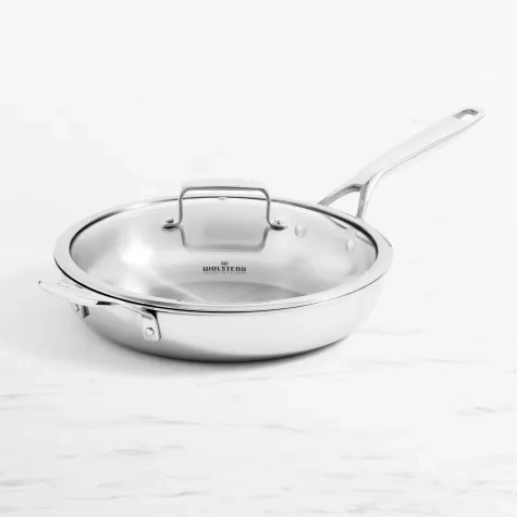Wolstead Superior Steel Saute Pan with Lid 28cm Image 1