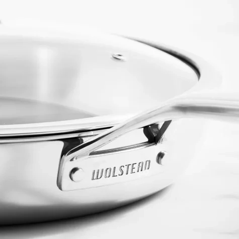 Wolstead Superior Steel Saute Pan with Lid 28cm Image 2