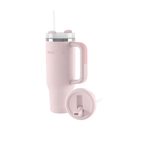 Avanti HydroQuench Insulated Travel Tumbler with Two Lids 1L Blush Pink Image 1