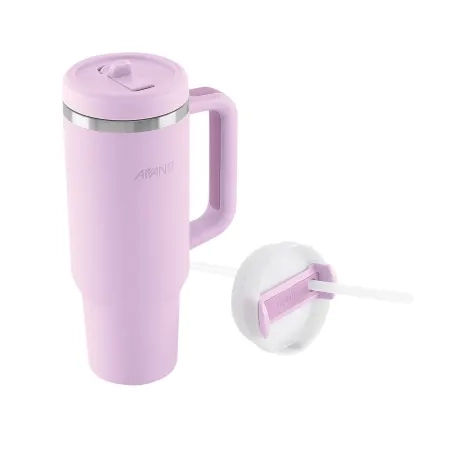 Avanti HydroQuench Insulated Travel Tumbler with Two Lids 1L Lilac Image 2