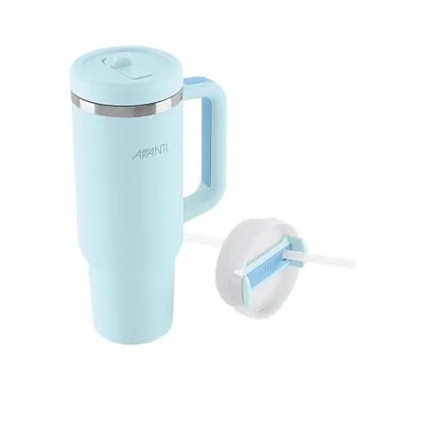 Avanti HydroQuench Insulated Travel Tumbler with Two Lids 1L Sea Breeze Blue Image 2