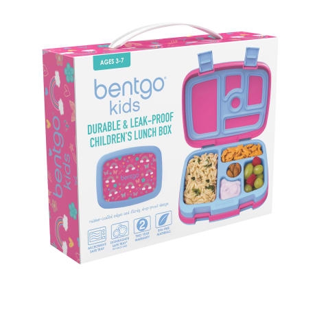 Bentgo Kids Leak Proof Bento Box Rainbows and Butterflies Image 2