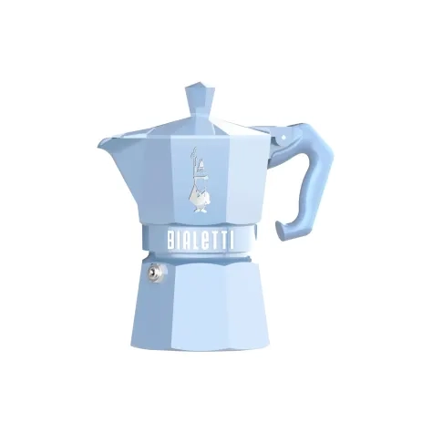 Bialetti Moka Exclusive Stovetop Espresso Maker 3 Cup Light Blue Image 1