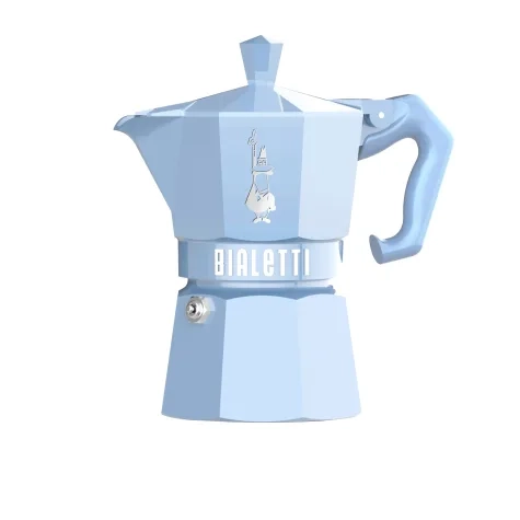 Bialetti Moka Exclusive Stovetop Espresso Maker 6 Cup Light Blue Image 1