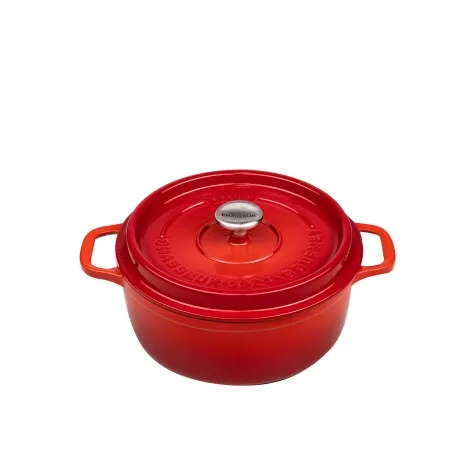 Chasseur Gourmet Round French Oven 24cm - 4L Crimson Image 1