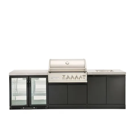 Crossray Outdoor BBQ Kitchen with Double Fridge and Sink Image 1