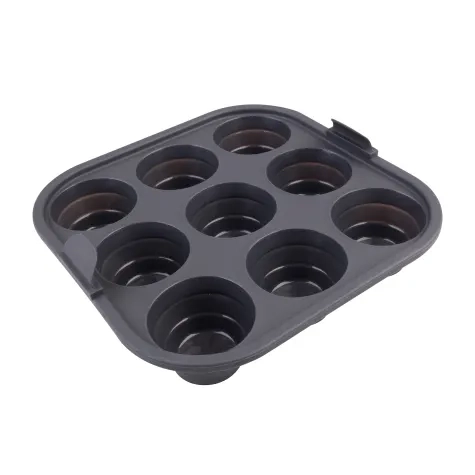 Daily Bake Silicone Square Collapsible Air Fryer Muffin Pan 9 Cup Image 1