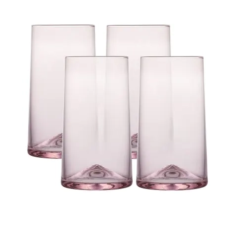 Ecology Sierra Highball Glass 375ml Set of 4 Pink Image 1