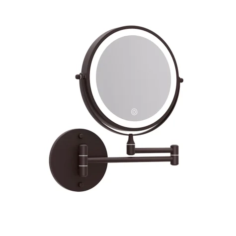 Embellir Round Extendable Makeup Mirror Brown Image 1