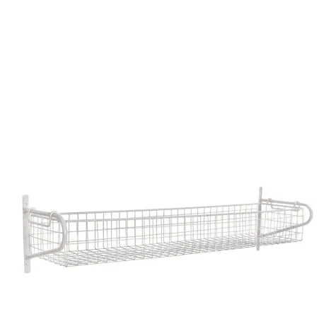 Garden Trading Wirework Basket Shelf Large White Image 1