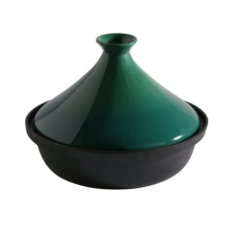 Gourmet Kitchen Signature Cast Iron Tagine With Ceramic Lid Ombre Green D25xh18 5cm         Image 1
