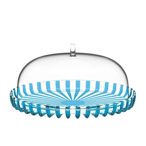 Guzzini Dolcevita Cake Platter with Dome 31cm Turquoise Image 1