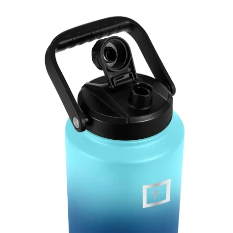 Iron Flask Bottle with Spout Lid 3.8L Blue Waves Image 2