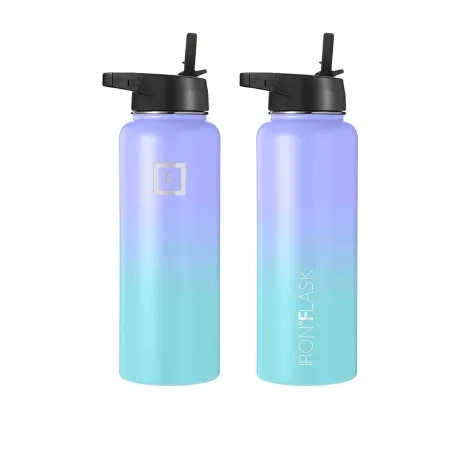 Iron Flask Wide Mouth Bottle with Straw Lid 1.5L Cotton Candy Image 2