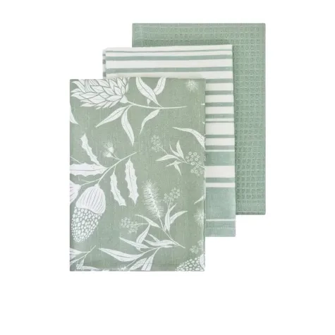 J Elliot Home Bindi Tea Towel Set of 3 Mint Image 1