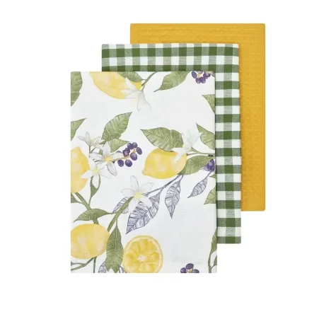 J.Elliot Home Lemon Tea Towel 3pk White Multi Image 1