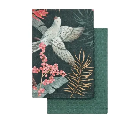 J Elliot Home Tropical Tea Towel Set of 2 Forest and Evergreen Image 1