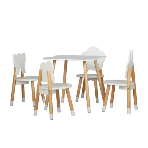 Keezi Kids Table and Chairs Set 5pc Image 1