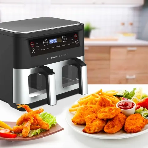 Kitchen Couture Dual View Digital Air Fryer 10L Silver Image 2