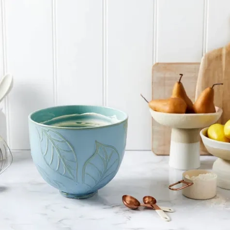 KitchenAid Artisan Ceramic Bowl for Stand Mixer 4.8L Spring Leaf Image 2