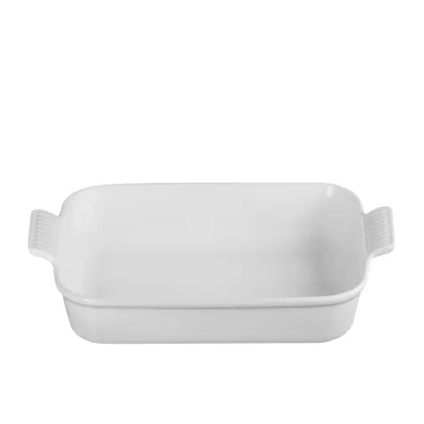 Le Creuset Stoneware Heritage Rectangular Dish 32cm - 4L White Image 2