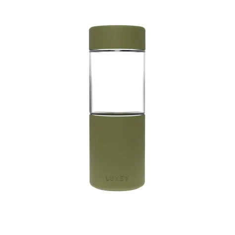 Luxey Cup Glass Coffee and Smoothie Cup 473ml (16oz) Heritage Green Image 1