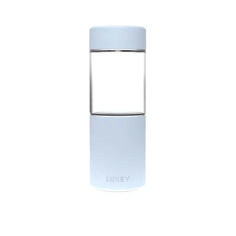 Luxey Cup Glass Coffee and Smoothie Cup 473ml (16oz) Linen Blue Image 1