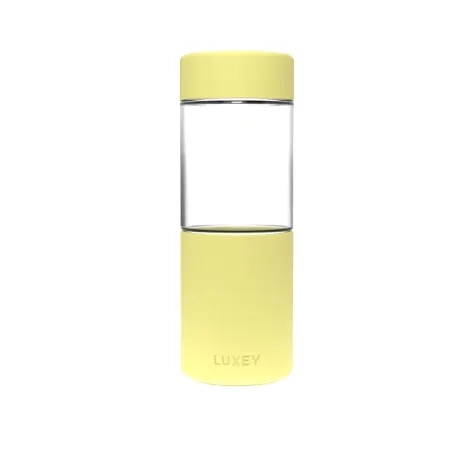 Luxey Cup Glass Coffee and Smoothie Cup 473ml (16oz) Sunshine Yellow Image 1