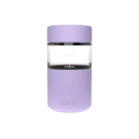 Luxey Cup OriginalLUX Glass Coffee Cup 355ml (12oz) Sparkles Purple Image 1