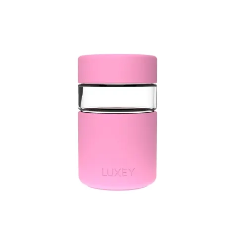Luxey Cup RegularLUX Glass Coffee Cup 237ml (8oz) Cheeky Pink Image 1